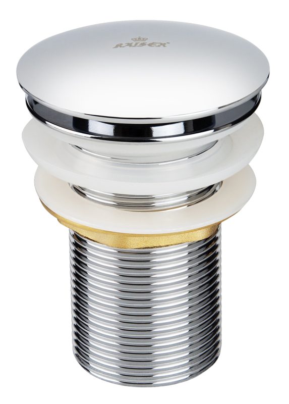 Донный клапан KАISER автомат, металл (хром), без перелива