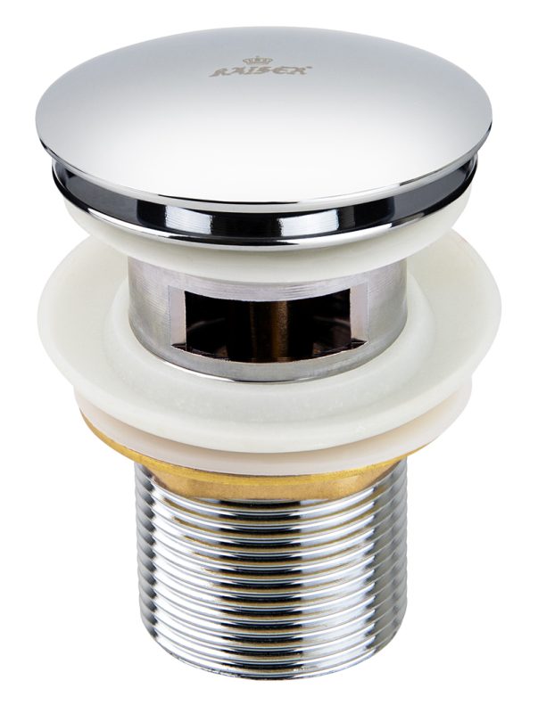 Донный клапан KАISER автомат, металл (хром)