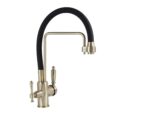 Смеситель VIKO кухня боковой под фильтр Ø35 с черным гибким изливом, корпус: бронза (латунь) Смеситель VIKO кухня боковой под фильтр Ø35 с черным гибким изливом, корпус: бронза (латунь)