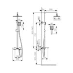 Душевая система KAISER Cube с термостатом (1-jet/стац. лейка 260х188) /Латунь /Хром Душевая система KAISER Cube с термостатом (1-jet/стац. лейка 260х188) /Латунь /Хром