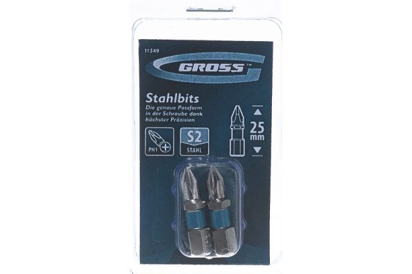 Бита магнит сталь S2 Gross 11349 PH 1*25 мм 2 шт