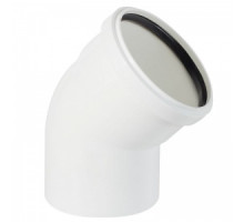 Отвод 110 угол 45 белый "ELITE" (50)