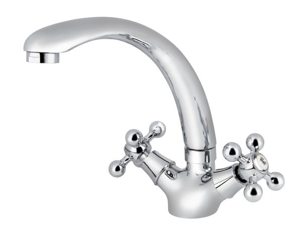 Смеситель VIKO кухня крест кер. литой излив