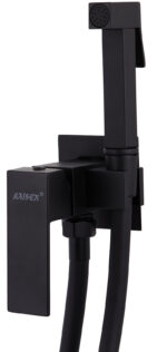 Смеситель KAISER Sonat встроенный под биде с душем, однорукий Ø25, черный матовый