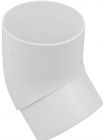 Колено трубы 67° ПВХ белая Элит