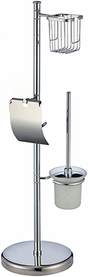 Напольный держатель для туалетной комнаты VIKO хром (нержавеющая сталь)