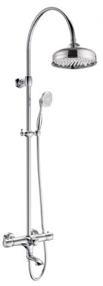 Душевая система KAISER Aria с термостатом (стац. лейка мет. Ø-206mm)