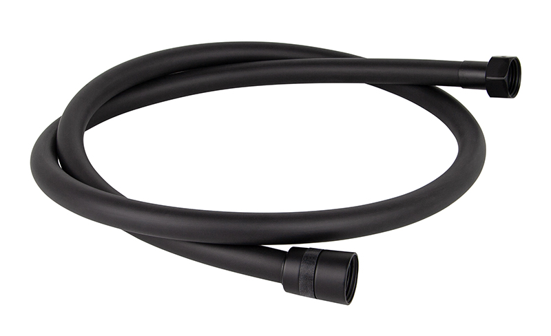 Душевой шланг KAISER усил., пакет, 1.5м, ПВХ /чёрный матовый