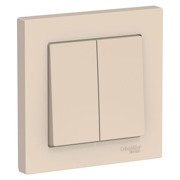 Выключатель СП 2-кл. сх.5, 10АХ бежевый ATLASDESIGN
