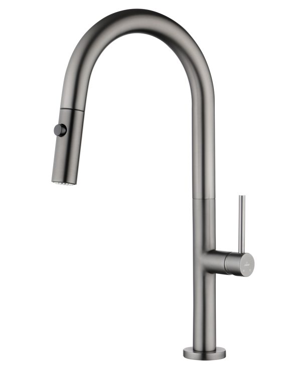 Смеситель KAISER Merkur кухня боковой выдвижн. Ø25, воронёная сталь