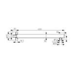 Кронштейн KAISER для верхнего душа c отражателем, круглый Ø30х400mm, в коробке /Латунь/Хром