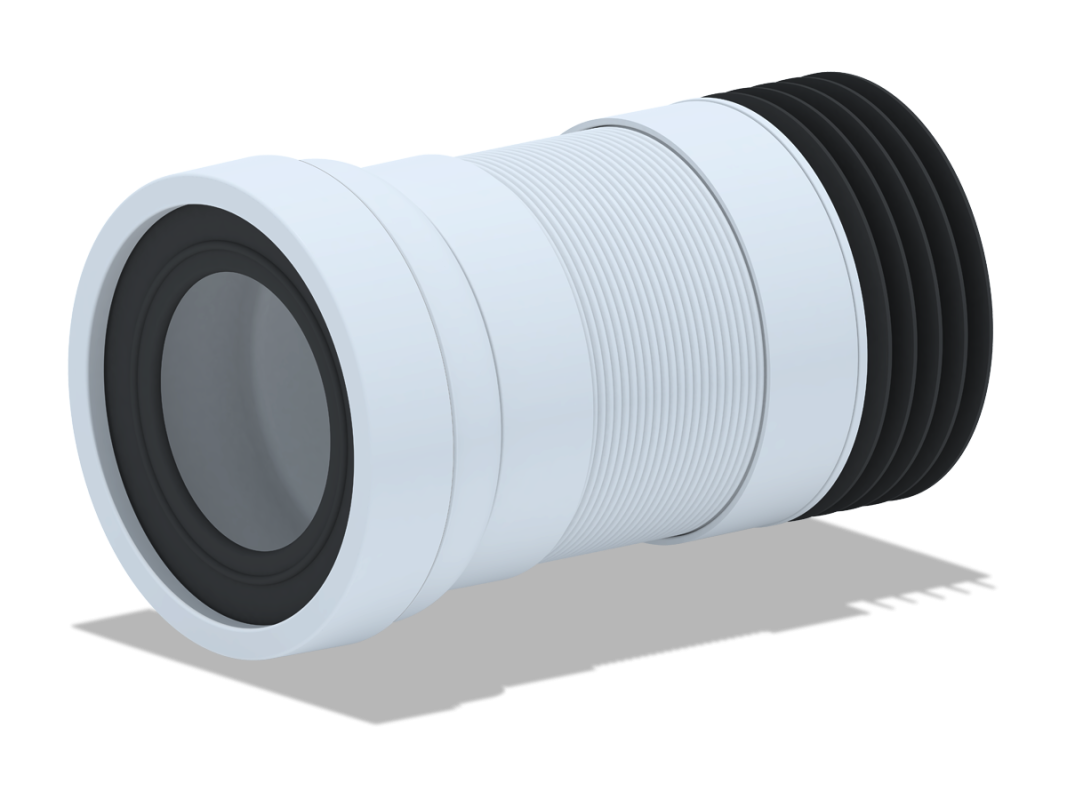 Гибкий удлинитель унитаза АНИ 240-450мм