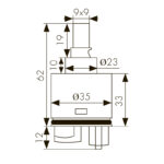 Картридж KАISER Ø35 синийс ножками (в коробке) (стар. арт. art35B-1) Картридж KАISER Ø35 синийс ножками (в коробке) (стар. арт. art35B-1)