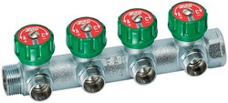 FAR ККоллектор 3/4" х 1/2" - 4 вых. (EU) с вставкой под плоское