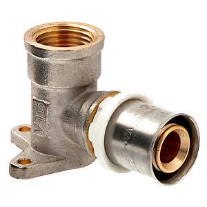 Уголок (пресс) VALTEC 20х3/4"внут. с креплением