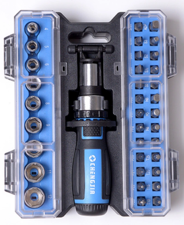 Набор бит 36 предметов ДЕРЖАТЕЛЬ РЕВЕРСИВНЫЙ ГОЛОВКИ VERTEXTOOLS