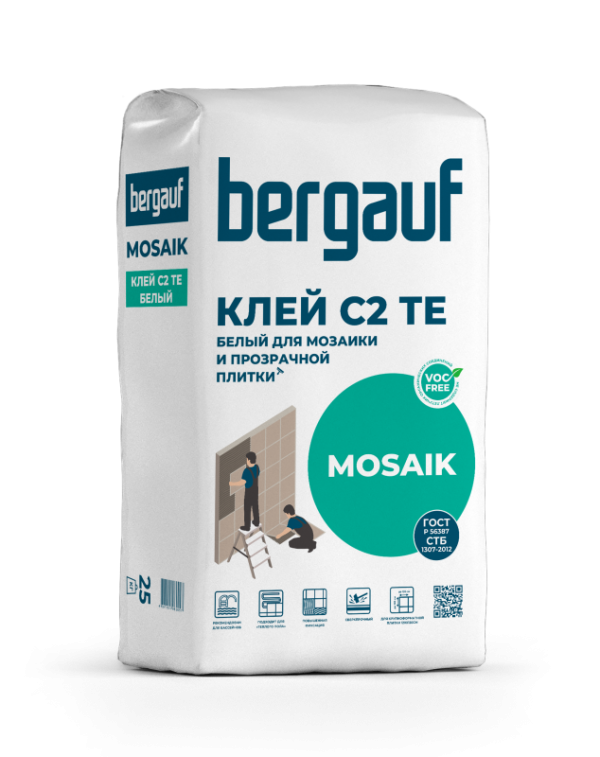 Клей белый для мозайки и прозрачной плитки Keramik Mosaik