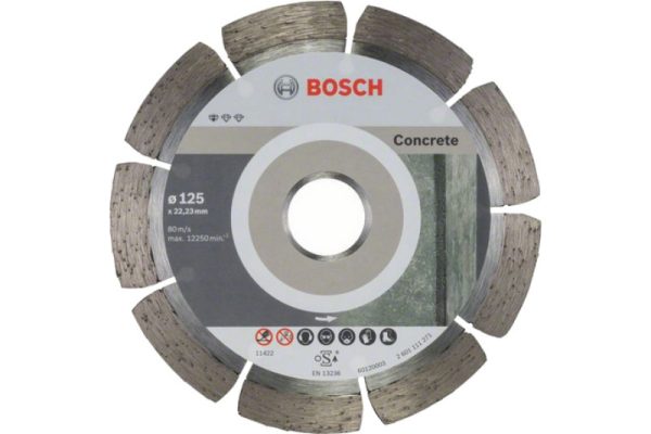 Диск алмазный сегментный 125 мм бетон BOSCH Standart for Concrete 10 упаковка