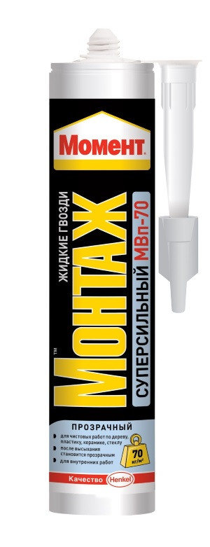 Клей Момент Монтаж суперсильный МВп-70 прозрачный 280гр 1193517