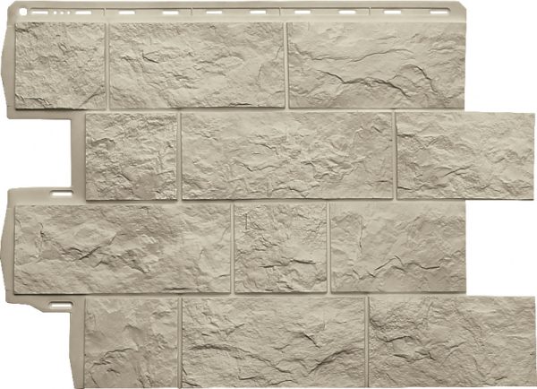 Фасадная панель Туф кремовый ЭКО 0,68*0,56м