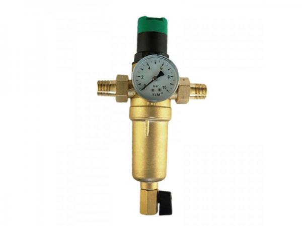 Фильтр с манометром (латунь) 1/2 с редукторомTIM