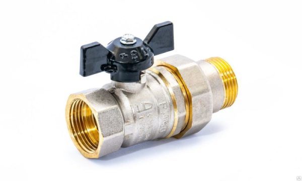 Кран шаровый 1/2" в/н американка бабочка Ру-40 LD Pride (19) (бирка)