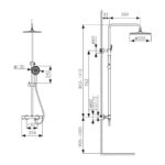 Душевая система KAISER Serio с термостатом /Латунь /Белый матовый