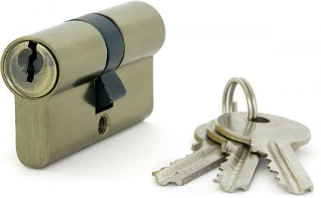 Цилиндровый механизм E AL 60 AB, ключ-ключ, англ.ключ (антич.бронза), ФЗ