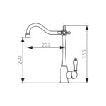 Смеситель KAISER Vincent кухня боковой под фильтр Ø35 (бронза)