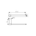 Держатель полотенеца KAISER Vita /Нержавейка/Чёрный матовый Держатель полотенеца KAISER Vita /Нержавейка/Чёрный матовый