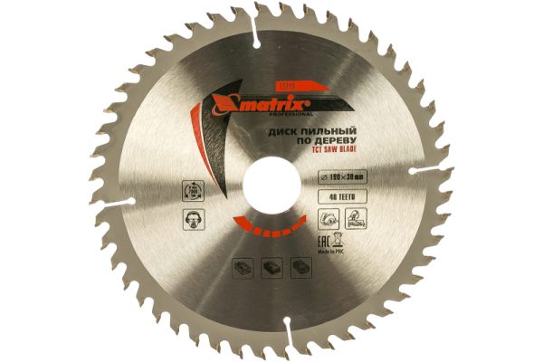 Диск пильный по дереву 190*30 мм 48 зубьев MATRIX 73219