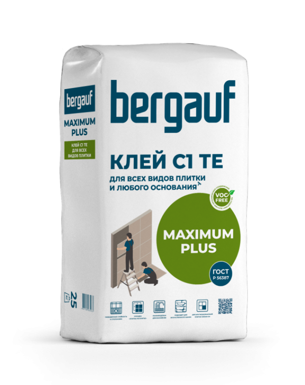 Клей для всех видов плитки Bergauf Keramik Maximum Plus