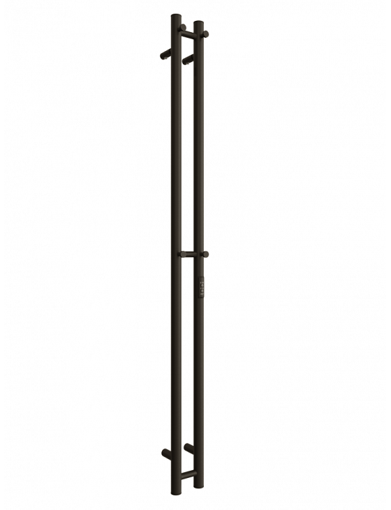 Полотенцесушитель ДВИН X-2 neo 120/8 (Электрический К диммер Чёрный матовый)