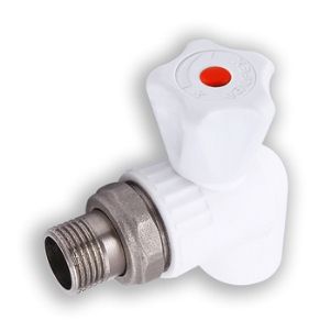 Кран шаровой полипропиленовый для радиатора угловой 25х3/4" (40/10)