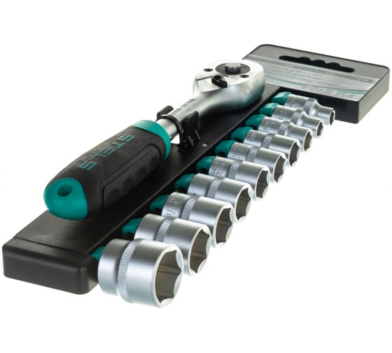 Набор головок с трещоткой 3/8" 7 - 22 мм 11 предметов Stels